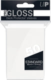 50 Protège Cartes Standard Ultra Pro Dos Blanc