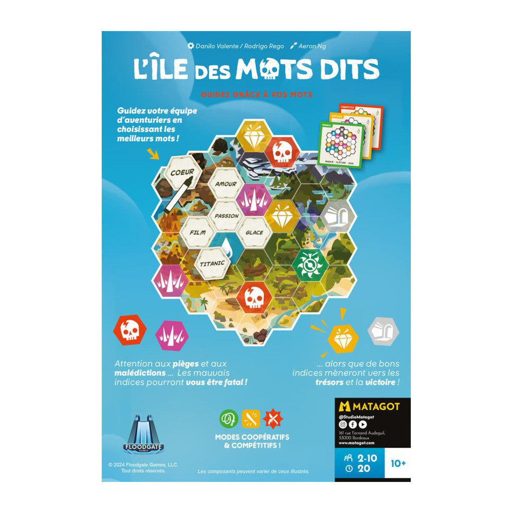 Jeu De Société L'Île Des Mots Dits Par Matagot - À Partir De 10 Ans - 2 Joueurs Et Plus - Neuf