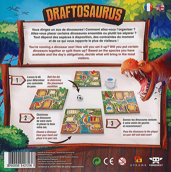 Draftosaurus est un jeu imaginé par Kaedama pour les éditions