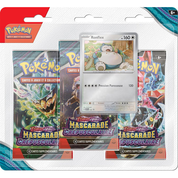 Pack de 3 boosters Pokémon - EV06 – Mascarade Crépusculaire