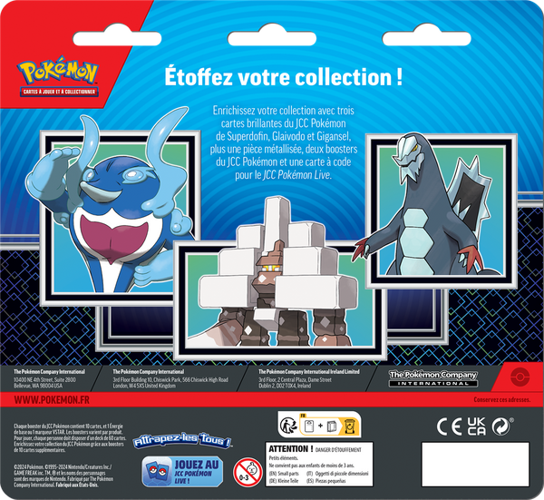 Pokémon : Pack 2 boosters + 3 cartes Avril 2024