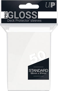 50 Protège Cartes Standard Ultra Pro Dos Blanc