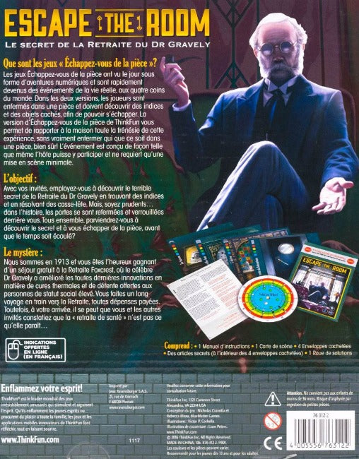 Ravensburger Escape The Room - Il Segreto Del Ritiro Del Dr. Gravely - Gioco Da Tavolo Per 3-8 Giocatori, 90 Minuti