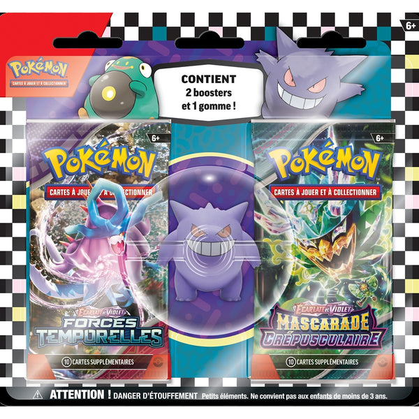 Pokémon - Pack 2 boosters + gomme 2024