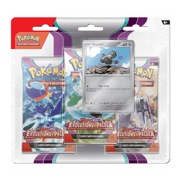Pack de 3 boosters Pokémon - EV02 – Évolutions à Paldea
