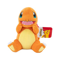 Peluche Salamèche Yeux Ouvert Pokémon 20cm