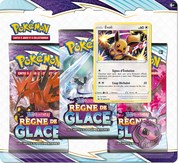 Pack de 3 boosters Pokémon - EB06 Règne de Glace