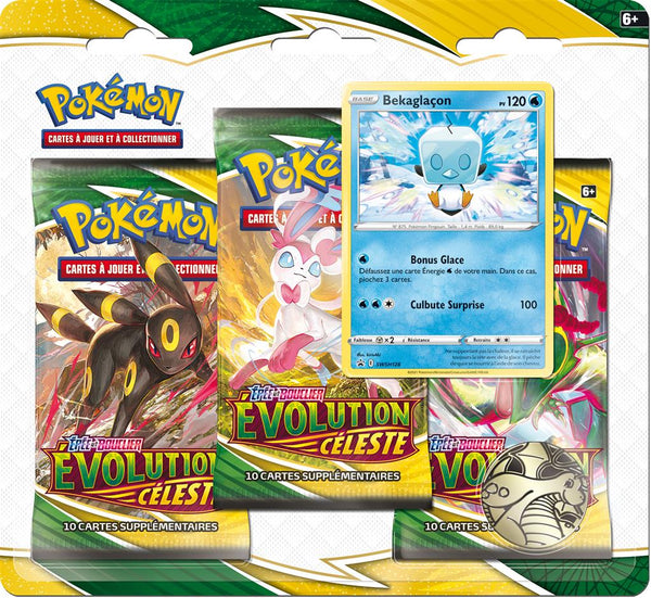 Pack de 3 boosters Pokémon EB07 Evolution Céleste