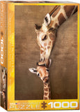 Puzzle 1000 pièces Le câlin de la Giraffe
