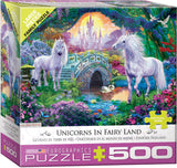Puzzle 500 pièces Licornes en terre de fées