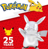 Pokémon 25 ans - Figurine Pikachu argenté - 8cm