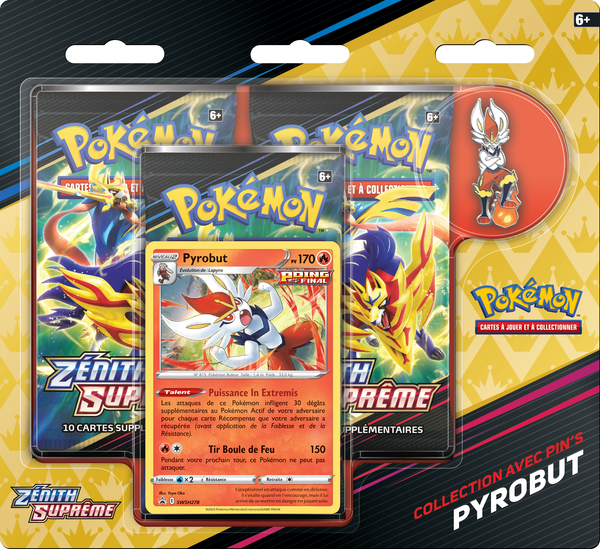 Pack de 3 boosters Pokémon - EB12.5 Zénith Suprême Pyrobut