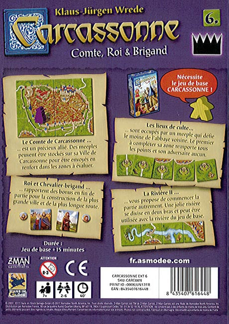 Extension Carcassonne : comte, Roi & Brigand