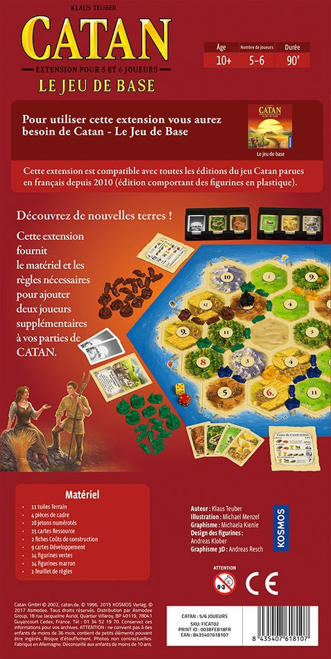 Extension Catan 5/6 joueurs