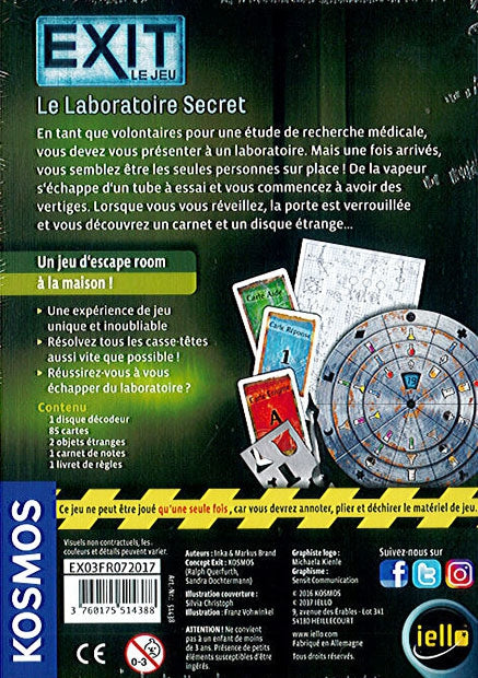 Exit : Le Laboratoire Secret