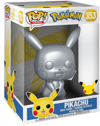 Funko Pop N°353 - Pokémon Pikachu Silver Super Size 25 cm