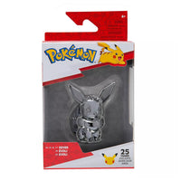 Pokémon 25 ans - Figurine Evoli argenté - 8cm