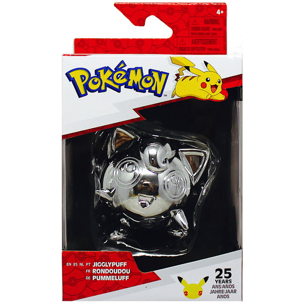 Pokémon 25th Anniversary - Silver Jigglypuff Figure - 8cm