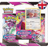 Pack de 3 boosters Pokémon EB08 Poing de Fusion [ Version Anglaise ]