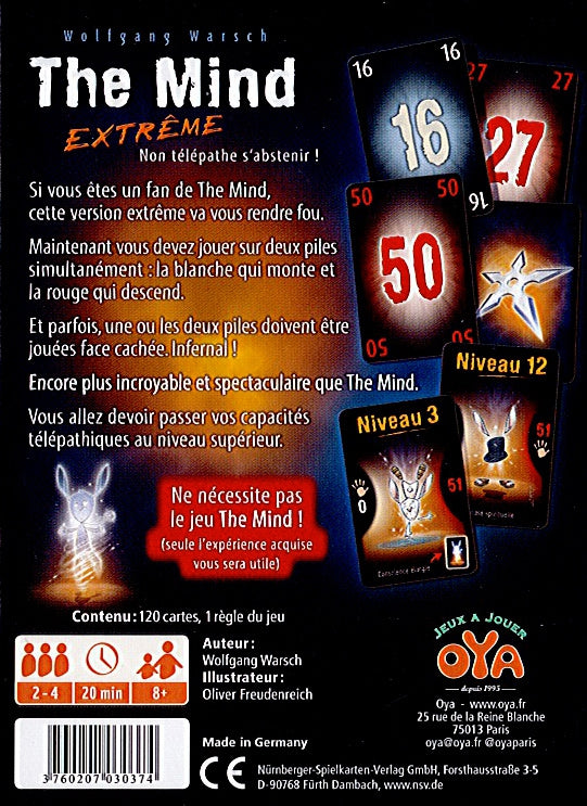 Jeu De Société Extrême Jeu De Cartes Oya The Mind Extrême - Version Jeu De Société Extrême Jeu De Cartes Oya The Mind Extrême - Version