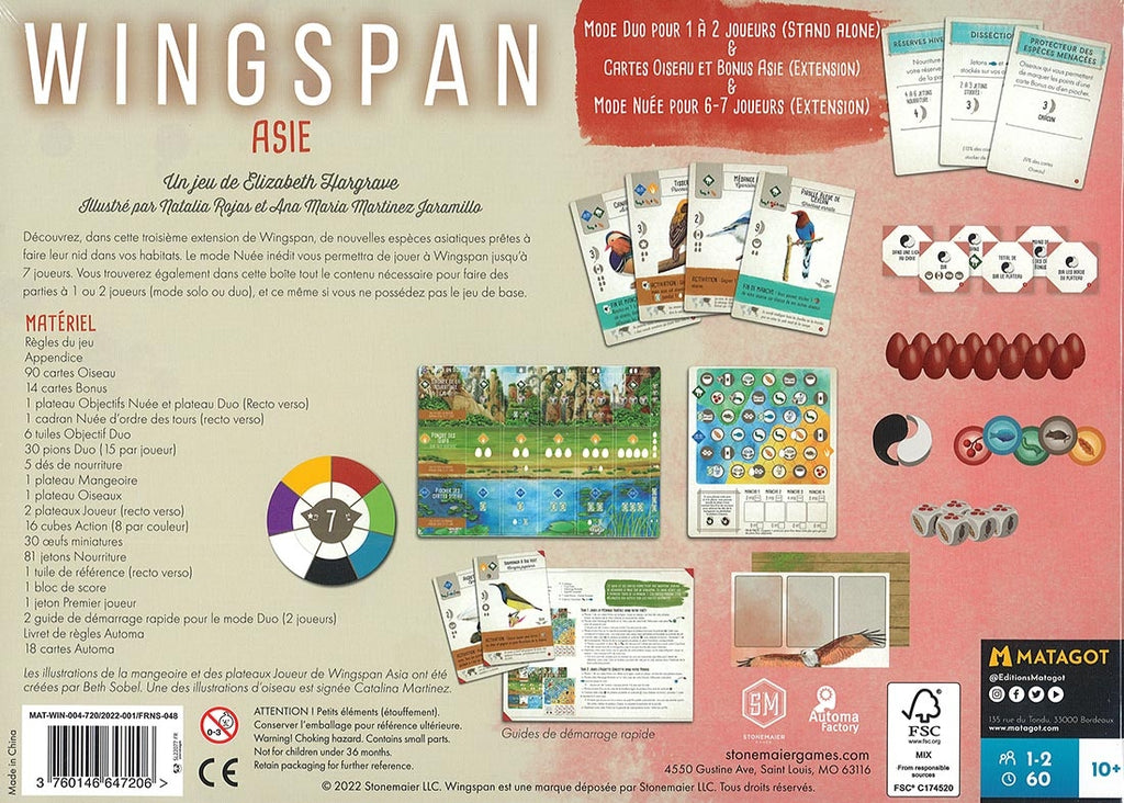 Acheter Wingspan - Extension Asie - Matagot - Jeux de société – ludijeux